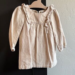 Colored Organics Cream Ruffle Blouse